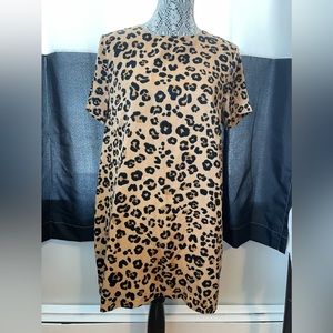 Gently worn leopard print shift dress